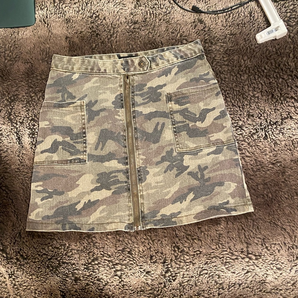 camo print skirt